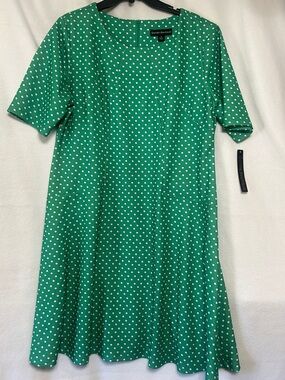 Danillo Boutique Green Polka Dot Midi Dress #9